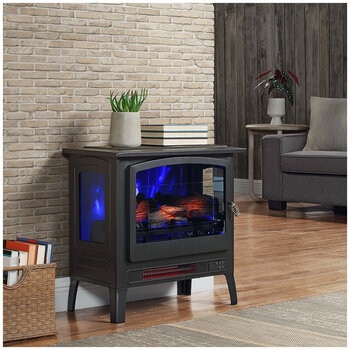 Bayside Furnishings Infrared Electric Fireplace Stove Heater