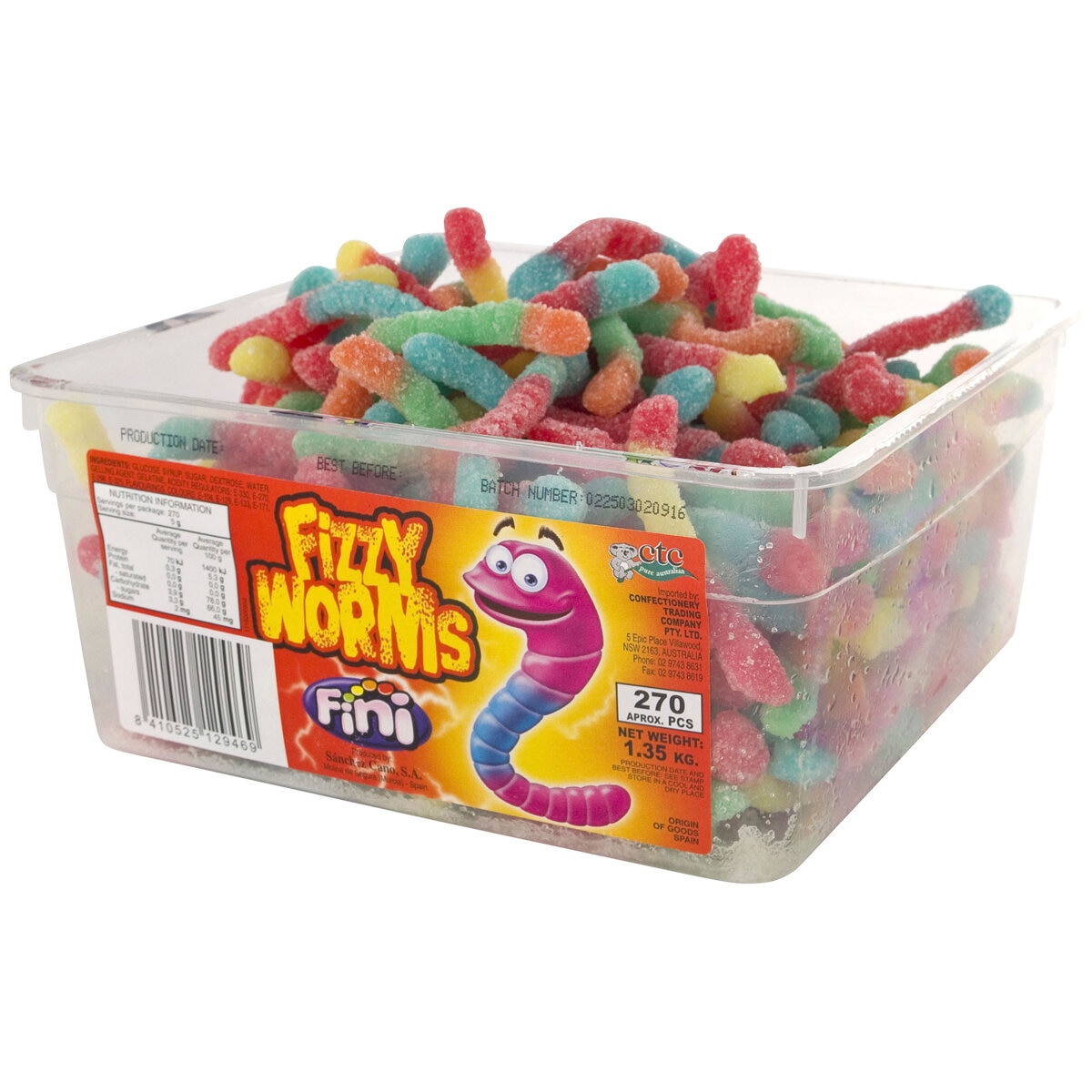 Fini Fizzy Worms 1.35 kg