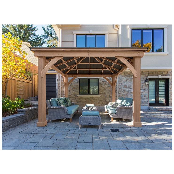 Yardistry 3.7 x 3.7 m Gazebo with Aluminium Roof Costco Australia
