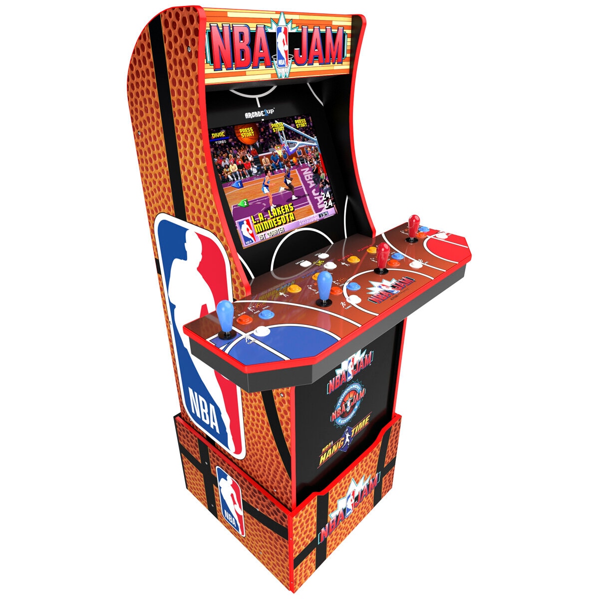 Arcade1Up 4-Player NBA Jam Arcade with Stool & Bundle