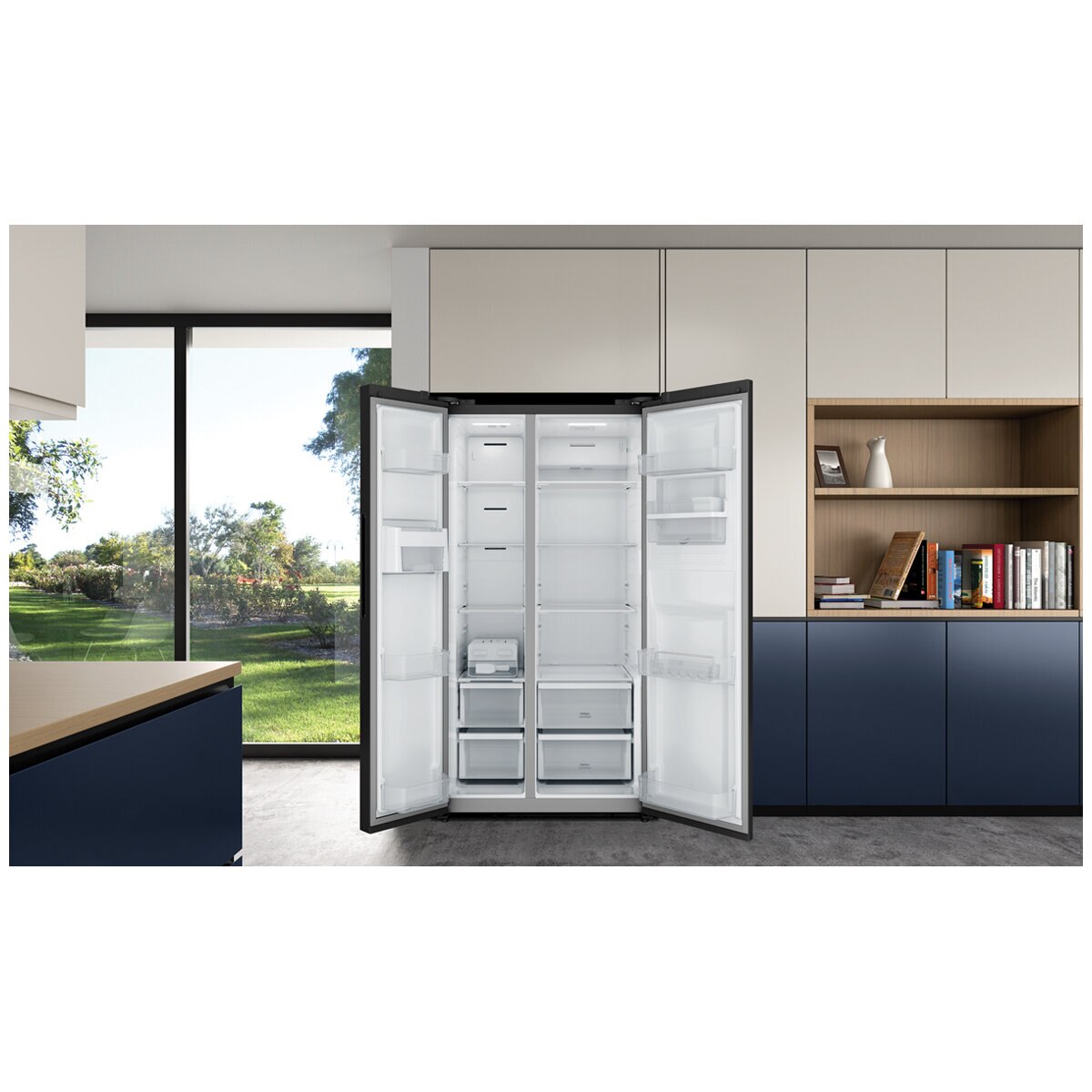 Westinghouse 619L Side by Side Fridge Black WSE6240BB Westinghouse 619L Side by Side Fridge Black WSE6240BB