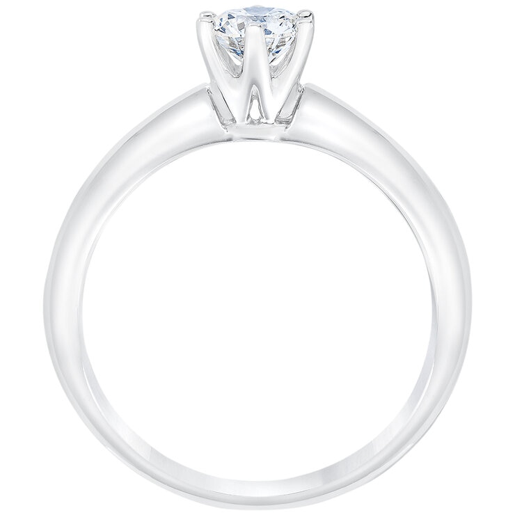 18KT White Gold 0.50CTW Round Diamond Solitaire Ring