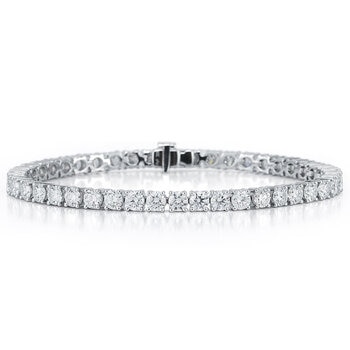 18KT White Gold 4.20ctw Diamond Tennis Bracelet