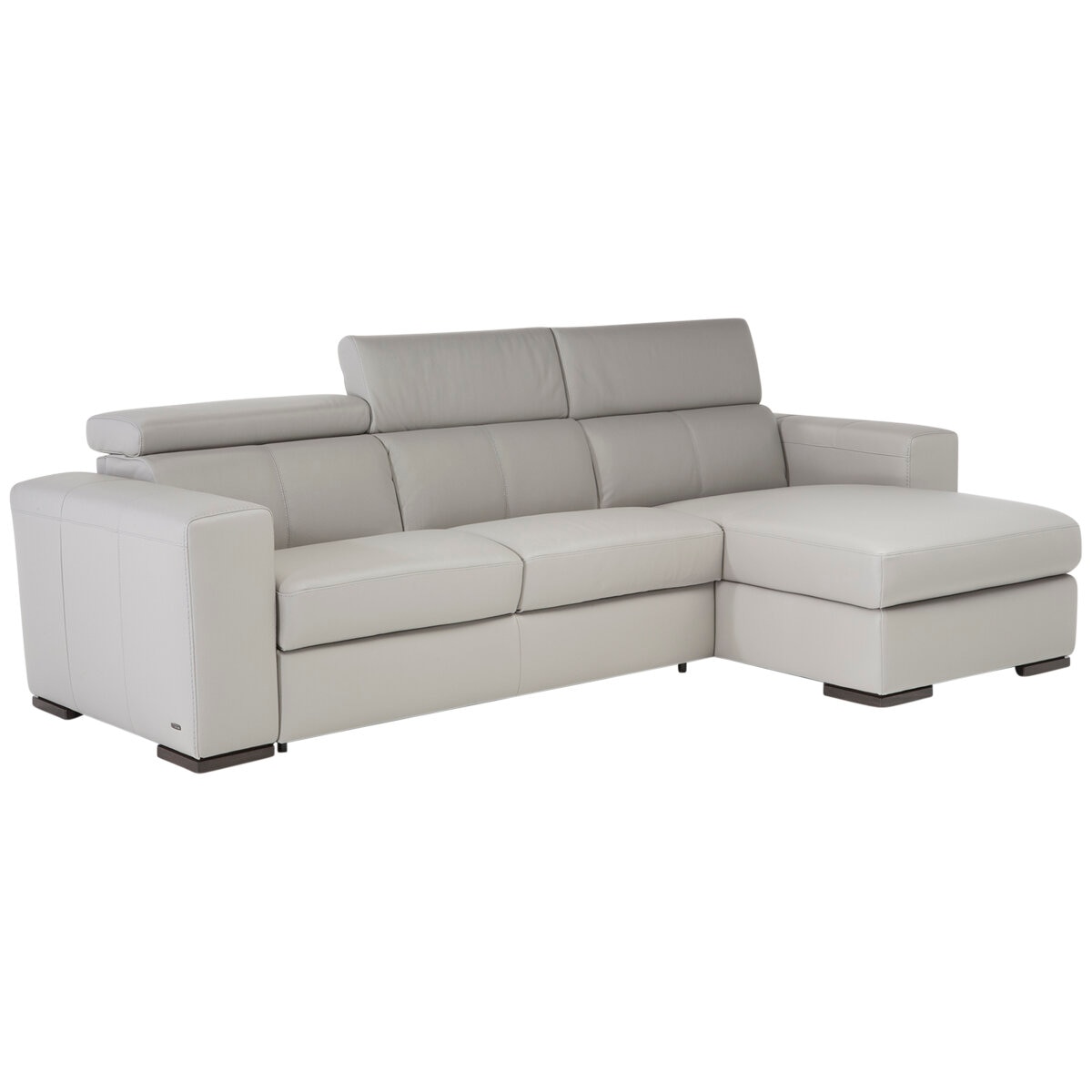 Natuzzi Leather 2 Piece Denver Sectional Stone