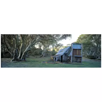 Ken Duncan Wallace Hut Alpine National Park Falls Creek Framed Print 60.9 x 127.6cm