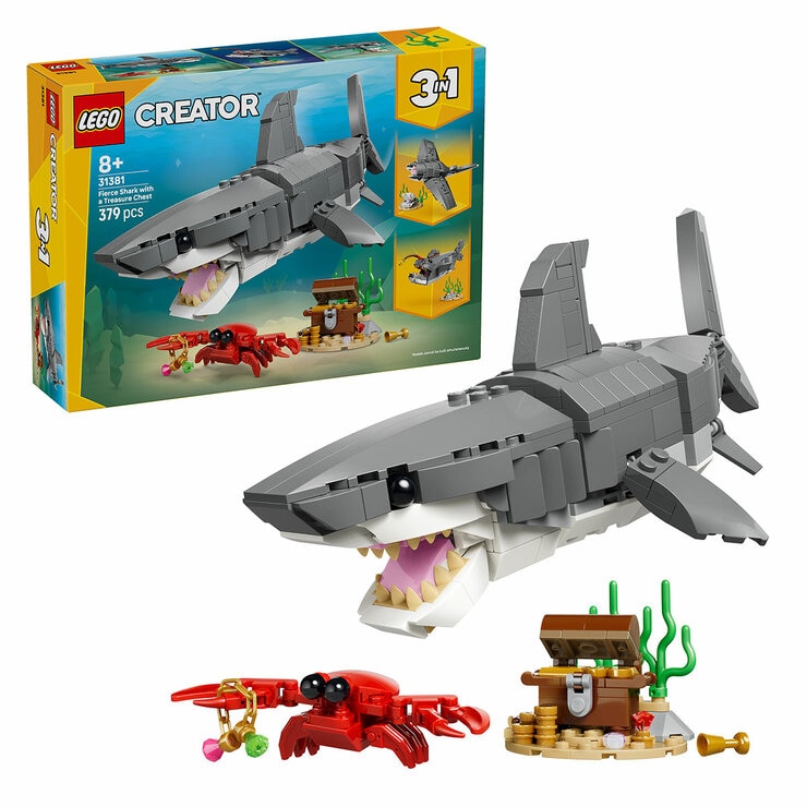 LEGO Creator Fierce Shark with a Treasure Chest 31381