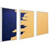 Cafe Lighting and Living Stormy Monday Blues Canvas Painting Set, Gold/