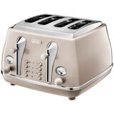 Delonghi CTOT4003BG Icona Metallics 4 Slice Toaster Beige