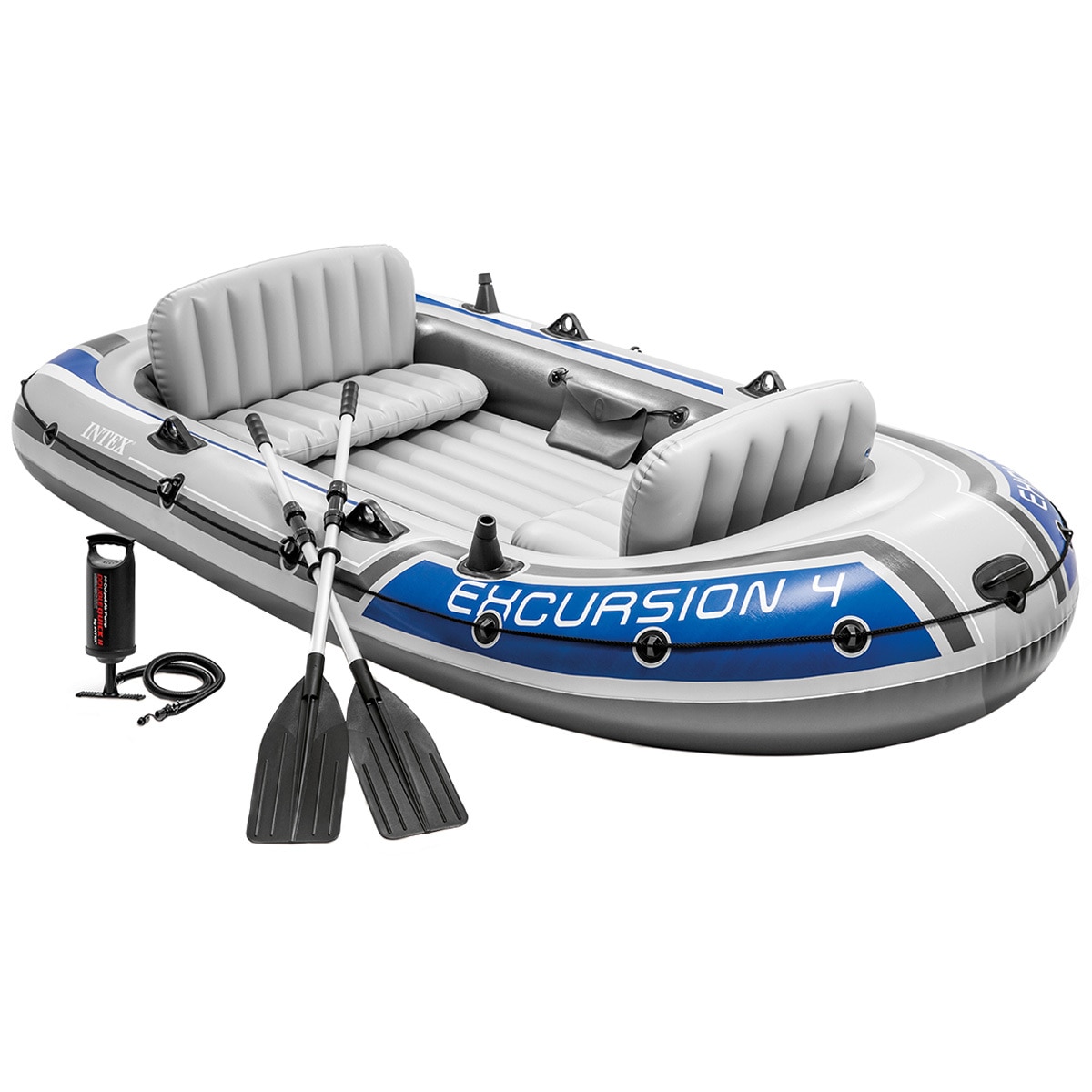 3-Person Boat Set with Oars Intex Seahawk Inflatable Boat Set Inflator 