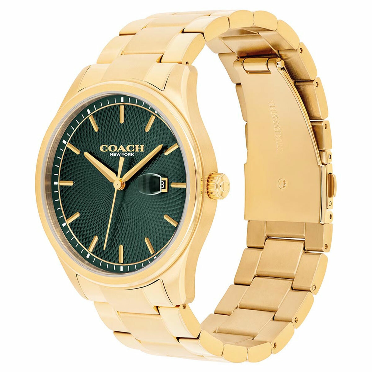 Coach Oliver Gold Steel Green Dial Men's Watch 14602753