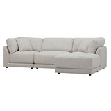 Aiden & Ivy 4 Piece Fabric Modular Sofa With 2 Pillows