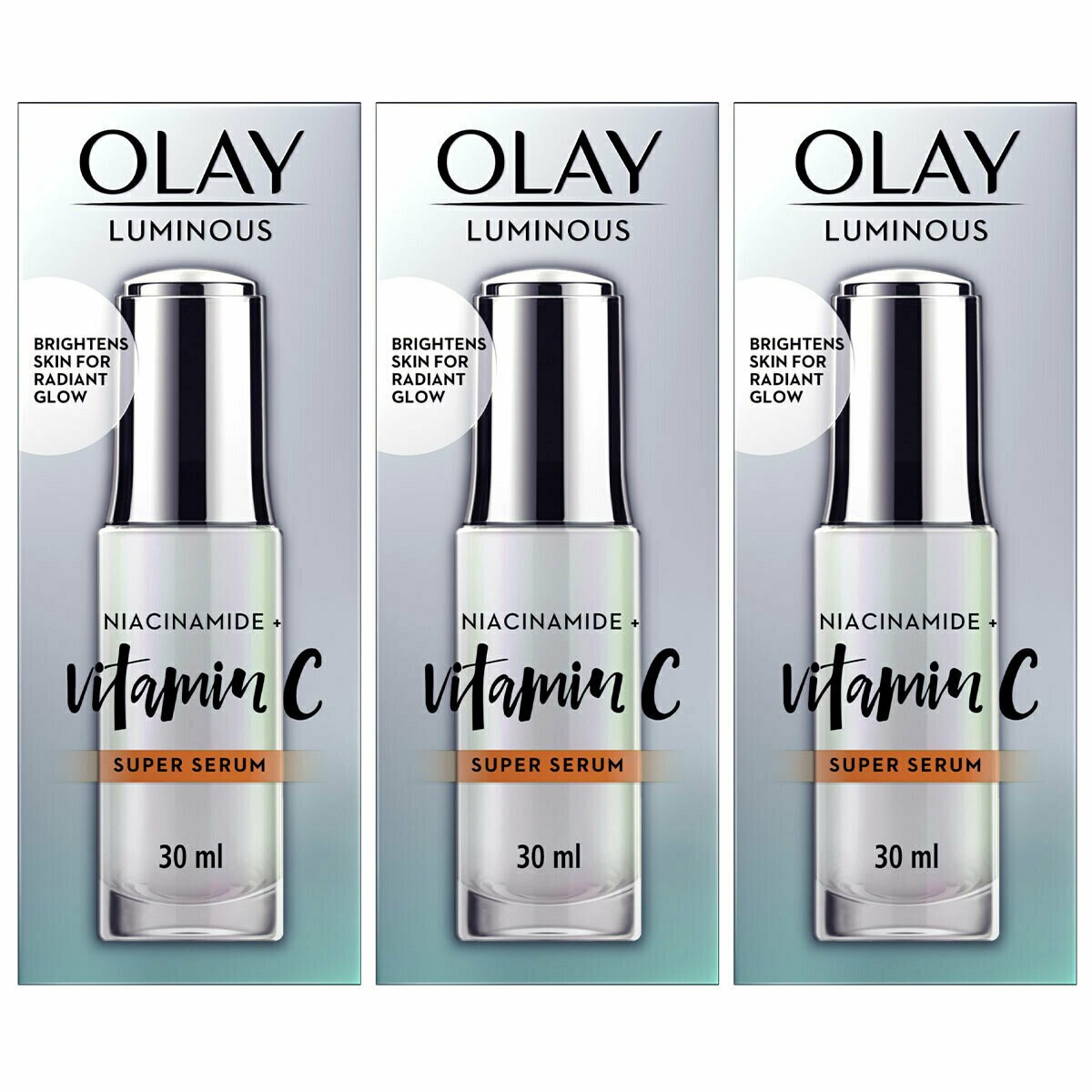 Olay Luminous Niacinamide And Vitamin C Super Serum 3 x 30ml