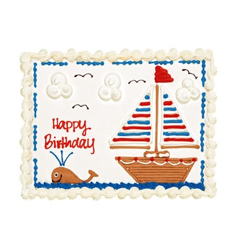 Happy Birthday - Sailboat Cake