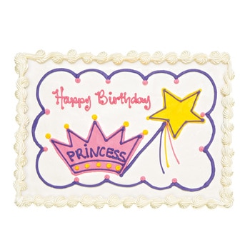 Happy Birthday - Princess Crown Cake