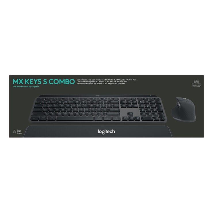 Logitech MX Keys S Combo Wireless Keyboard and Mouse Graphite 920-011605 Logitech MX Keys S Combo Wireless Keyboard and Mouse Graphite 920-011605