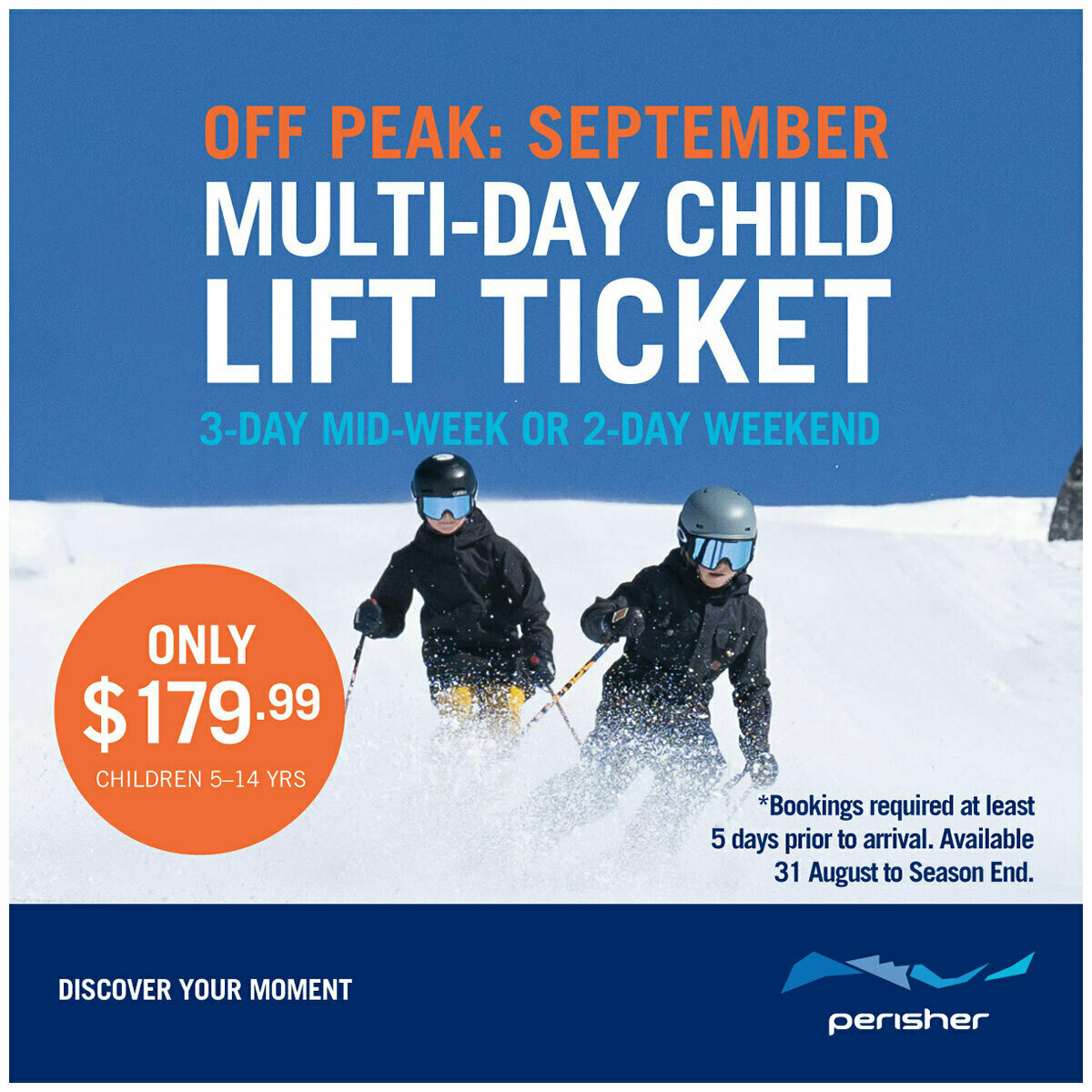 Perisher Lift Ticket Off Peak Season Child 2 or 3 Day Perisher Lift Ticket Off Peak Season Child 2 or 3 Day