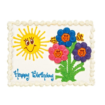Happy Birthday - Smiling Sun Cake
