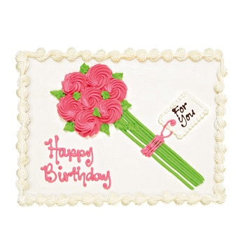 Happy Birthday - Flower Bouquet Cake