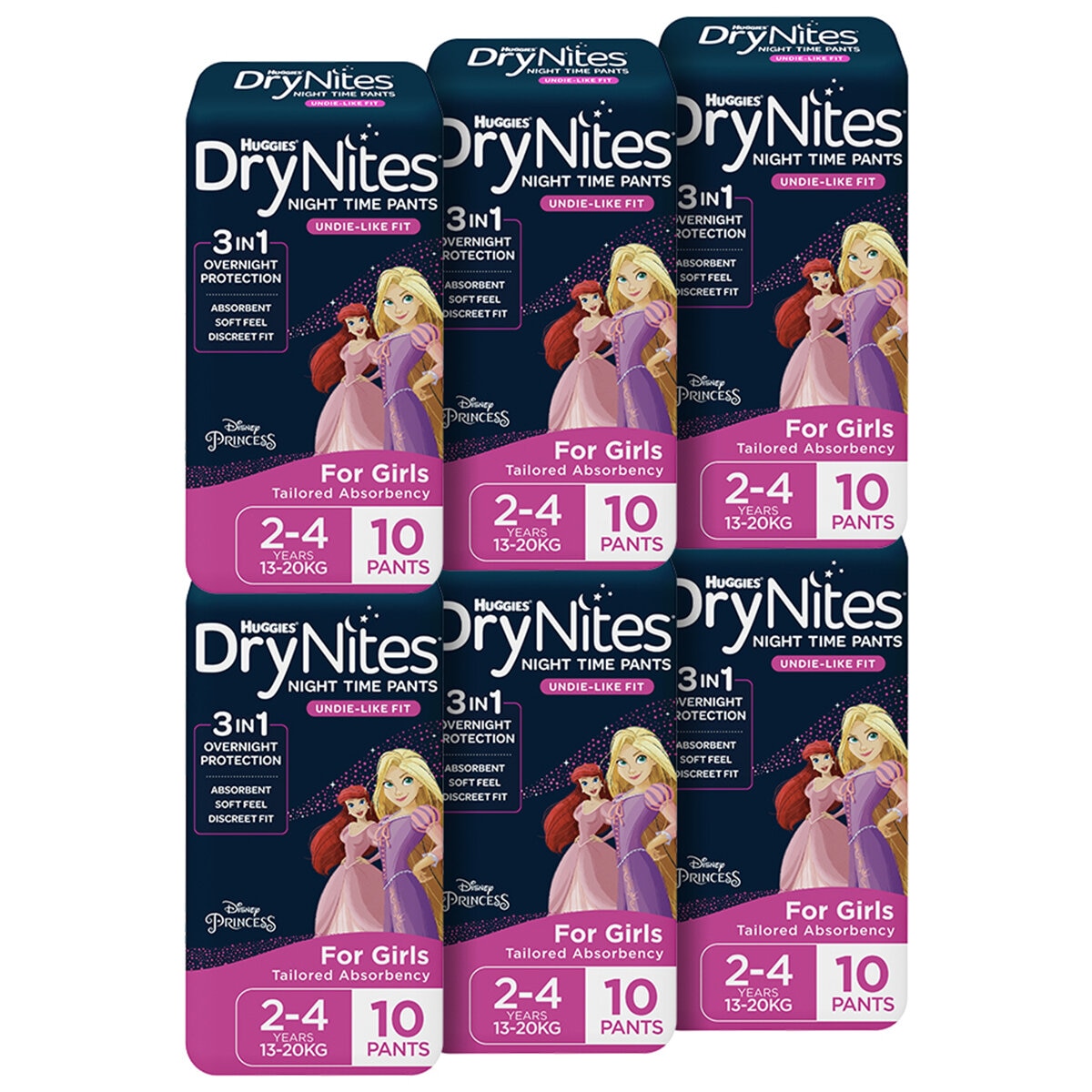 Huggies Drynites Night Time Pants For Girls Size 2-4 Years 60 Pants
