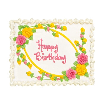 Happy Birthday - Floral Cake
