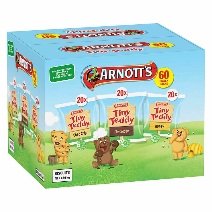Arnott's Tiny Teddy Biscuits Variety Pack 60 x 25g Arnott's Tiny Teddy Biscuits Variety Pack 60 x 25g