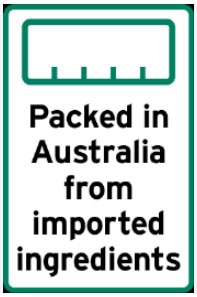 packed in Australia
