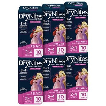 Huggies Drynites Night Time Pants For Girls Size 2-4 Years 60 Pants