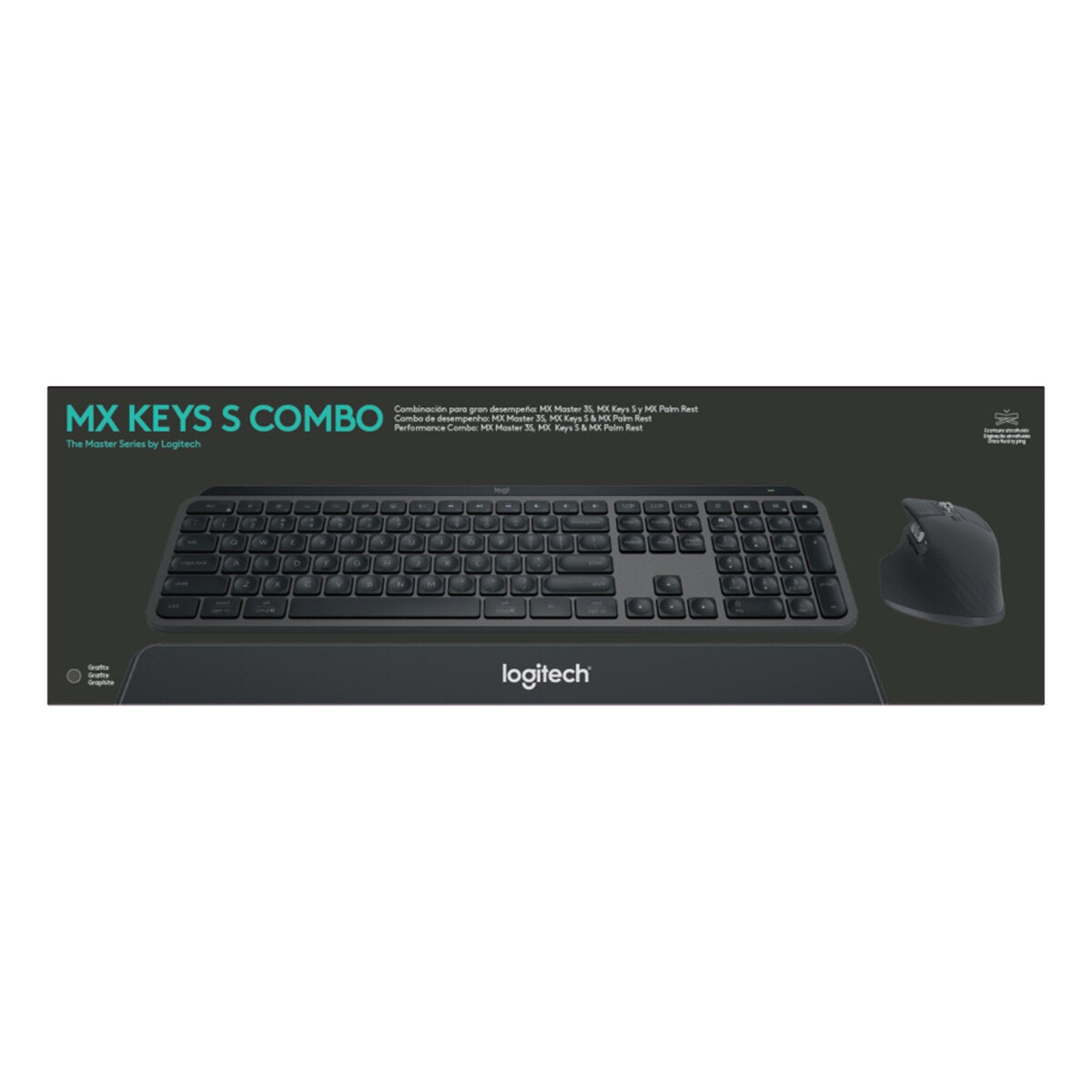 Logitech MX Keys S Combo Wireless Keyboard and Mouse Graphite 920-011605 Logitech MX Keys S Combo Wireless Keyboard and Mouse Graphite 920-011605