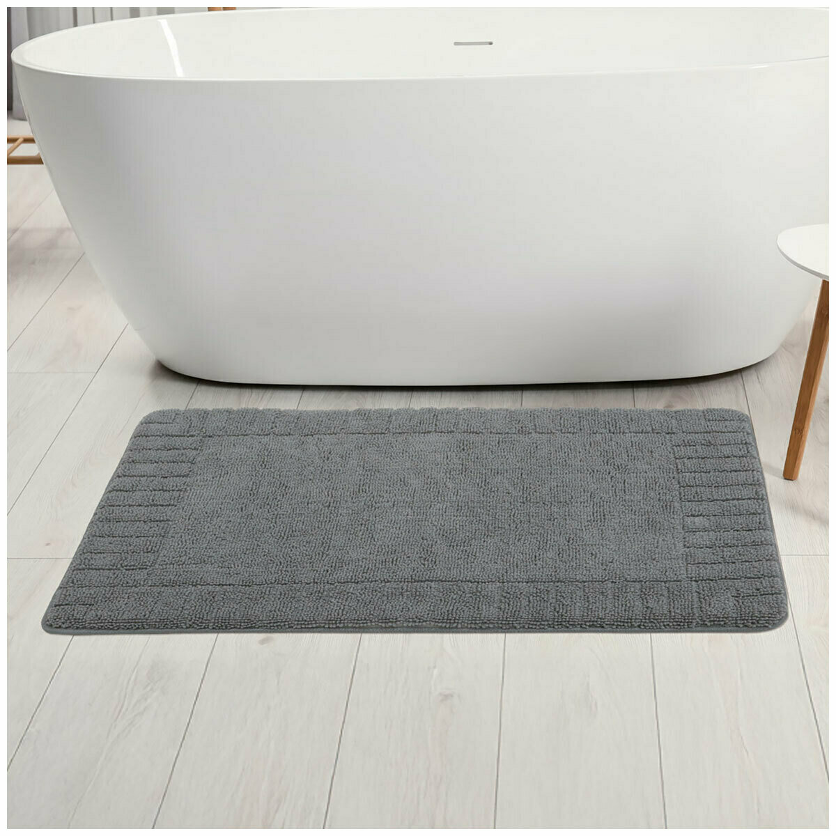 YMF Memory Foam Bath Mat 60 cm x 91 cm Grey