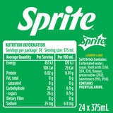 Sprite Lemon Lime 24 x 375ml Sprite Lemon Lime 24 x 375ml