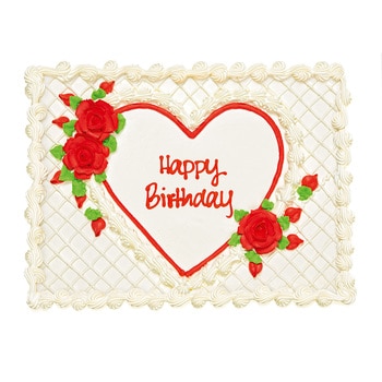 Happy Birthday - Heart Cake